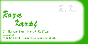 roza karpf business card